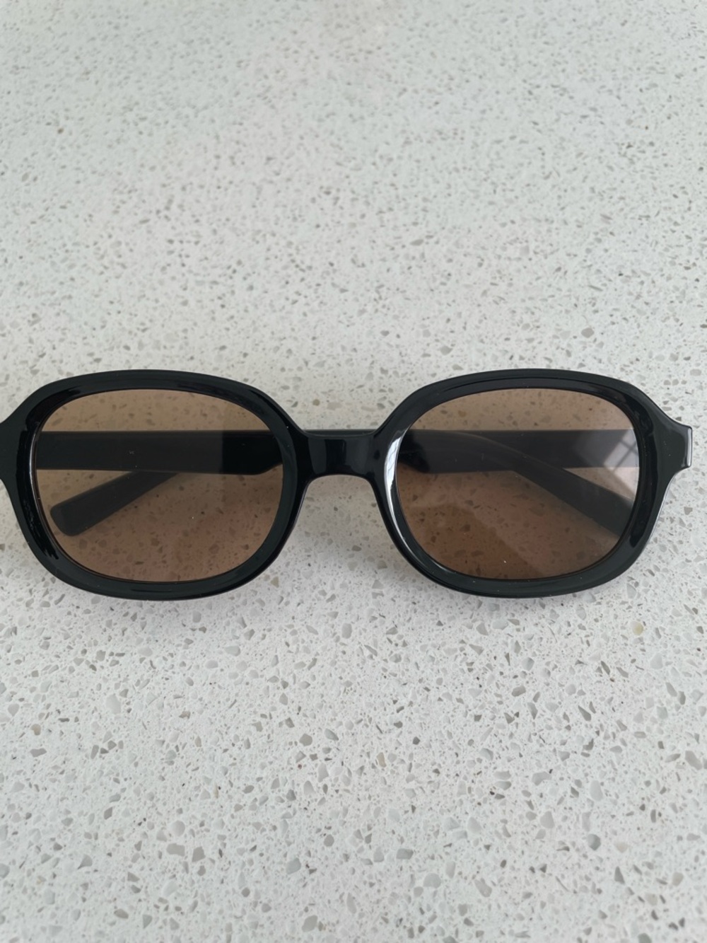 Black Sunglasses with Brown Lenses